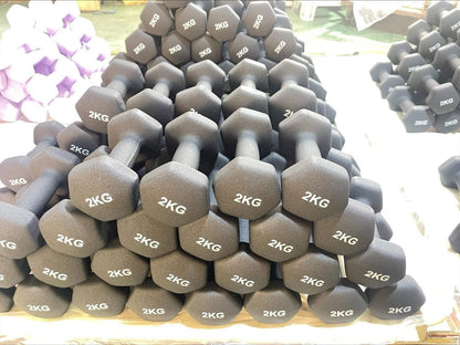 Neoprene Dumbbell Pair – Cast Iron Core Non-Slip Weights 0.5Kg–5Kg – Home Gym UK