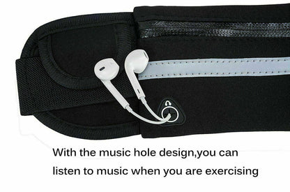 Zipped Sports Running Jogging Waist Travel Bum Bag Phone Keys Mobile Money Belt