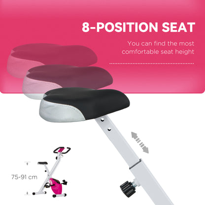Folding Exercise Bike with 8-Level Magnetic Resistance