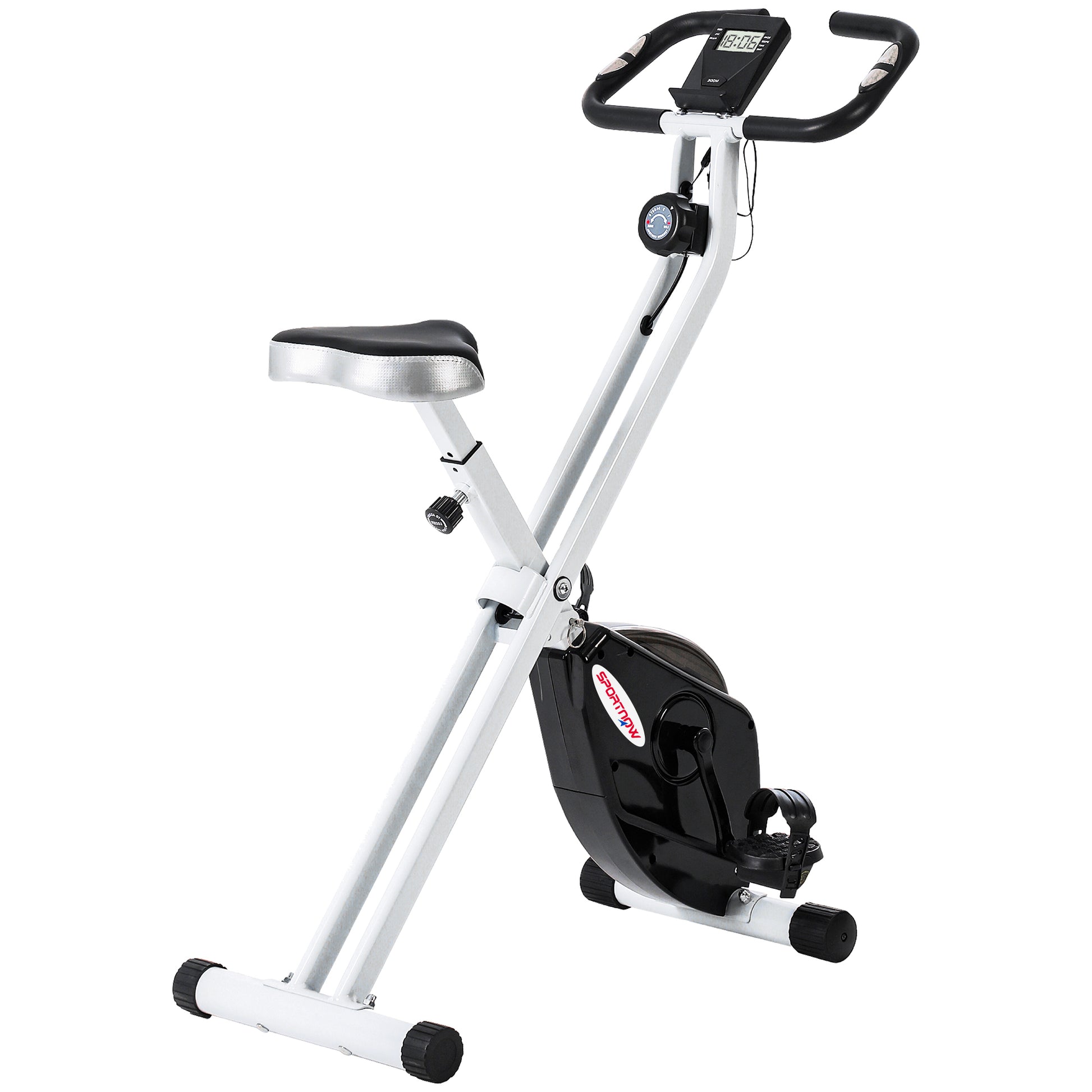 Folding Exercise Bike with 8-Level Magnetic Resistance