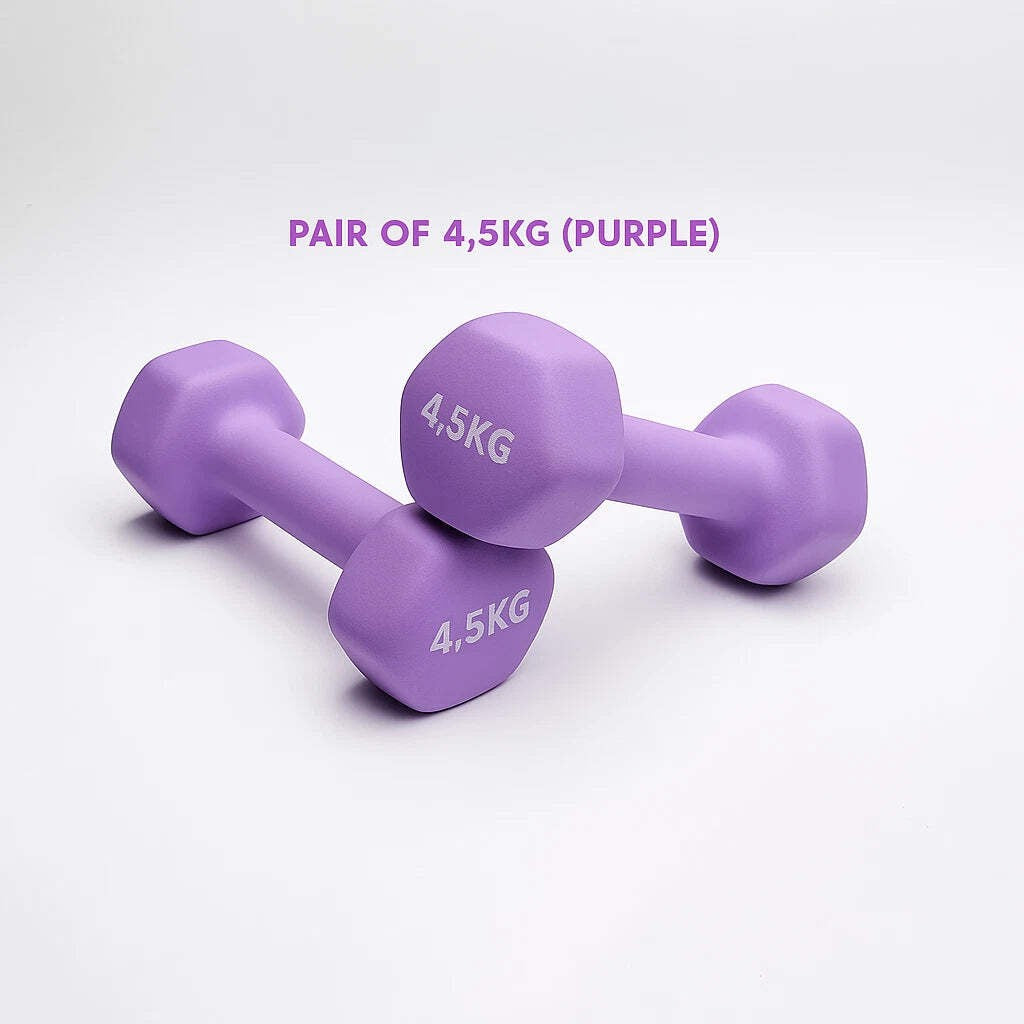 Neoprene Dumbbell Pair – Cast Iron Core Non-Slip Weights 0.5Kg–5Kg – Home Gym UK