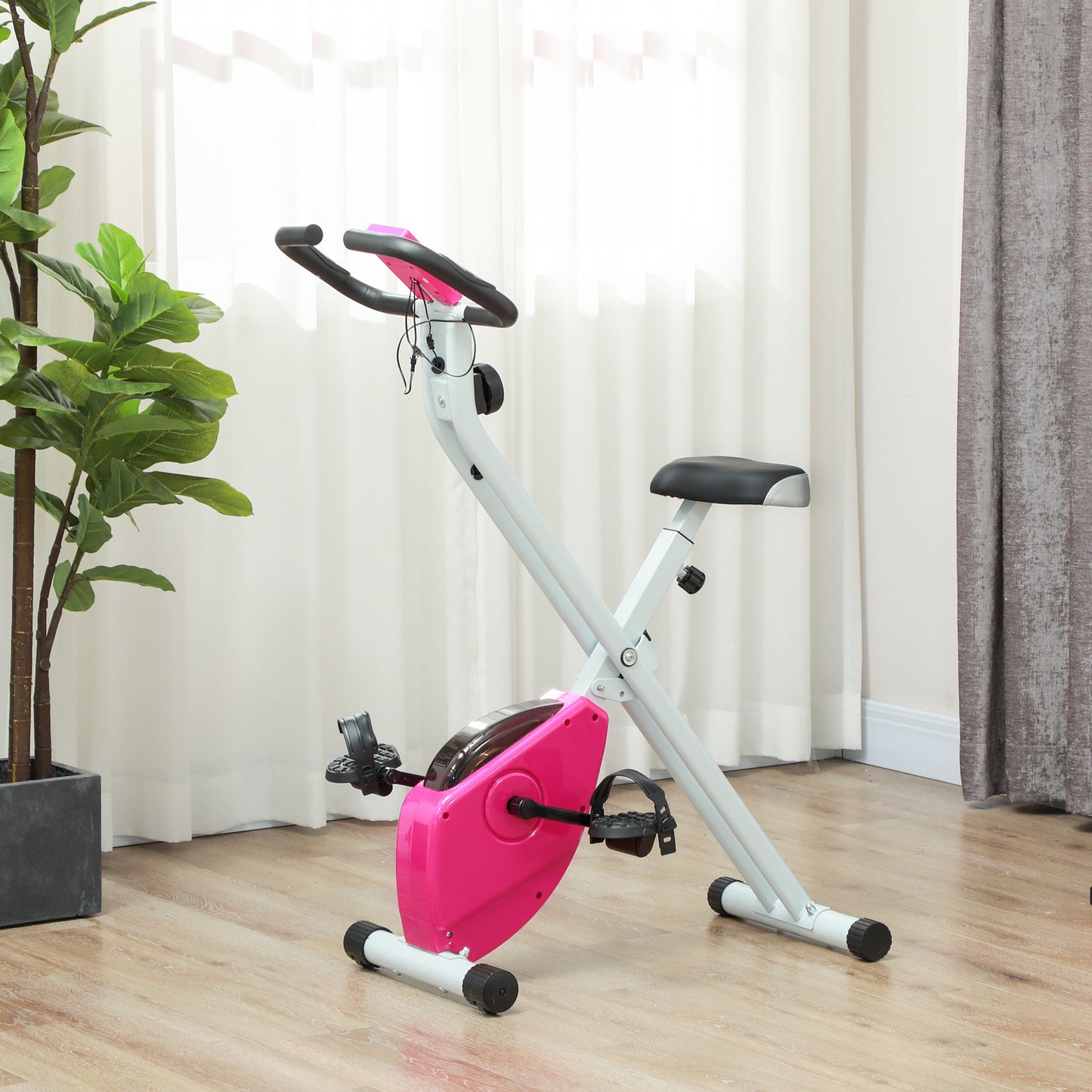 Folding Exercise Bike with 8-Level Magnetic Resistance