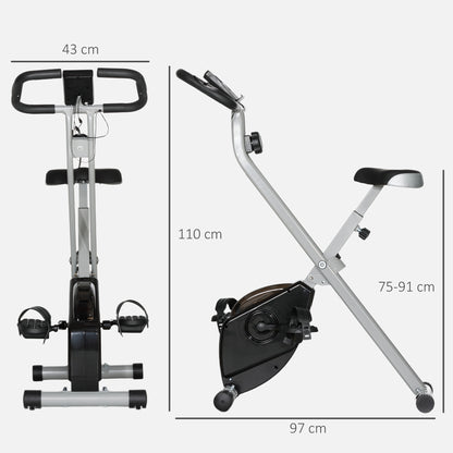Folding Exercise Bike with 8-Level Magnetic Resistance