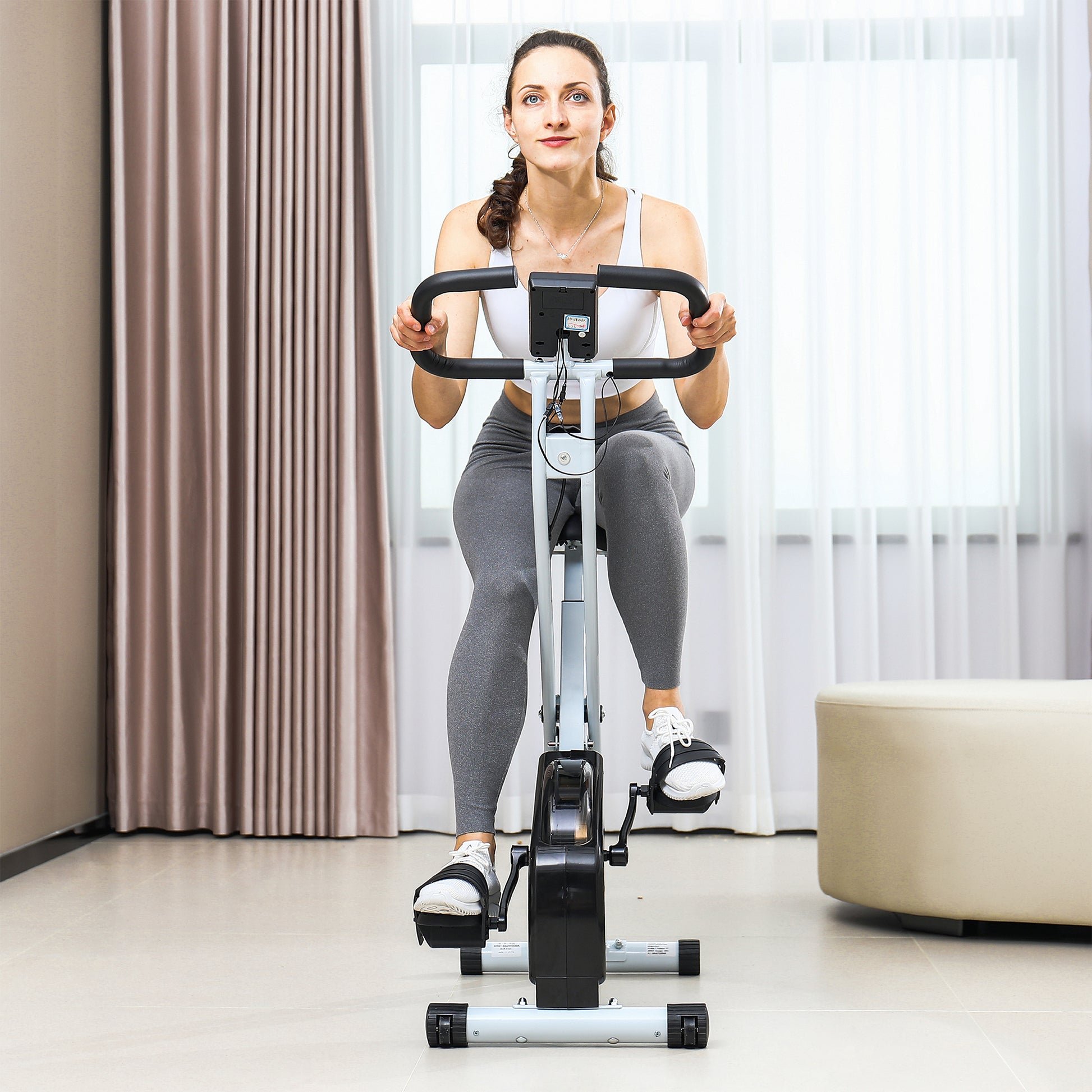 Folding Exercise Bike with 8-Level Magnetic Resistance