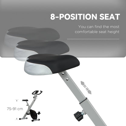 Folding Exercise Bike with 8-Level Magnetic Resistance