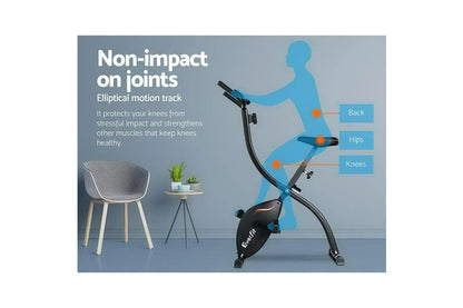 Folding Exercise Bike Magnetic X-Bike Bicycle Indoor Cycling Cardio