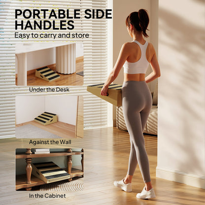 Portable Slant Board, Adjustable Incline Board Calf Stretcher with Side Handles