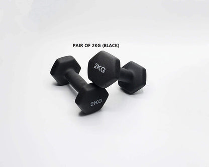 Neoprene Dumbbell Pair – Cast Iron Core Non-Slip Weights 0.5Kg–5Kg – Home Gym UK