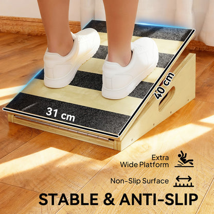 Portable Slant Board, Adjustable Incline Board Calf Stretcher with Side Handles