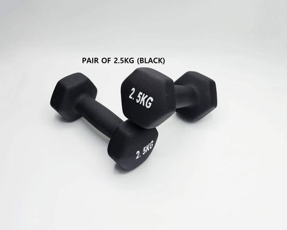Neoprene Dumbbell Pair – Cast Iron Core Non-Slip Weights 0.5Kg–5Kg – Home Gym UK