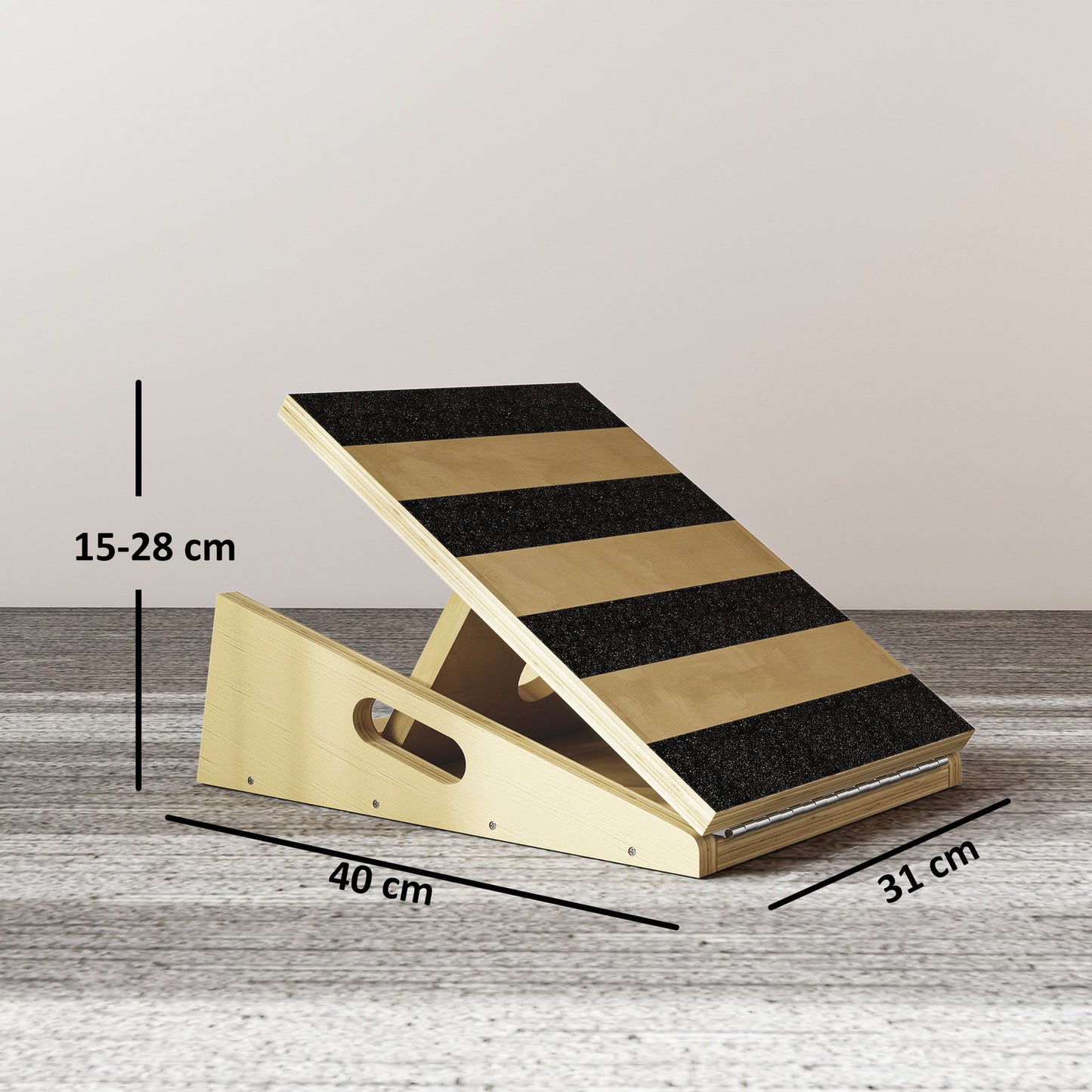 Portable Slant Board, Adjustable Incline Board Calf Stretcher with Side Handles