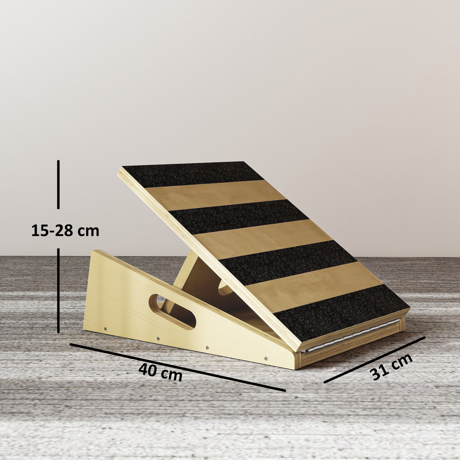 Portable Slant Board, Adjustable Incline Board Calf Stretcher with Side Handles