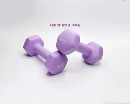 Neoprene Dumbbell Pair – Cast Iron Core Non-Slip Weights 0.5Kg–5Kg – Home Gym UK