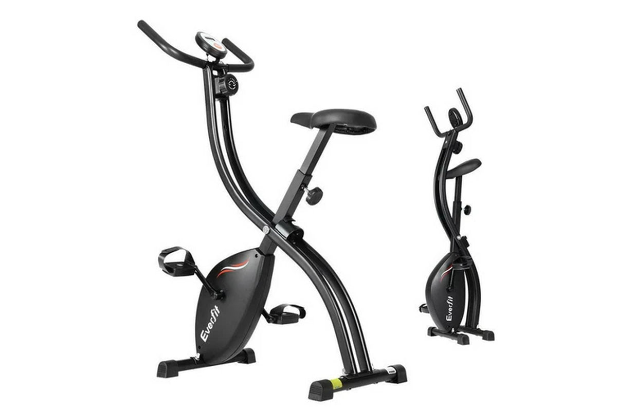 Folding Exercise Bike Magnetic X-Bike Bicycle Indoor Cycling Cardio