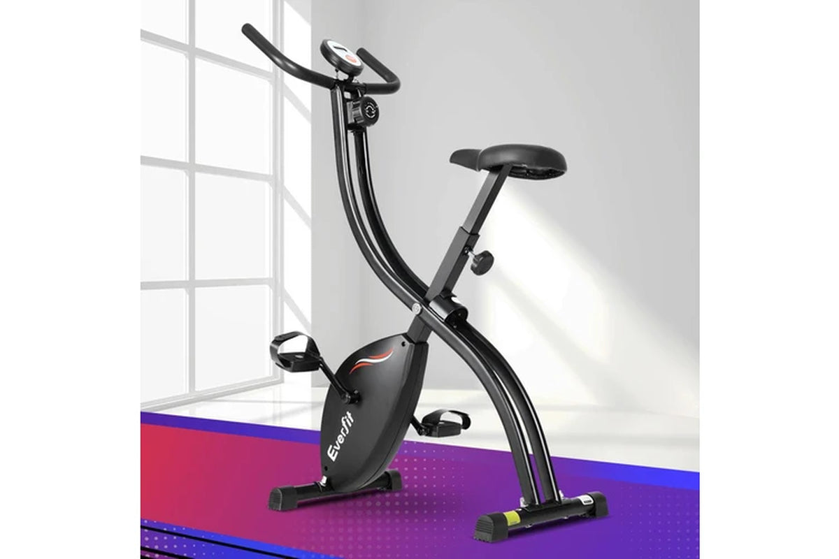 Folding Exercise Bike Magnetic X-Bike Bicycle Indoor Cycling Cardio