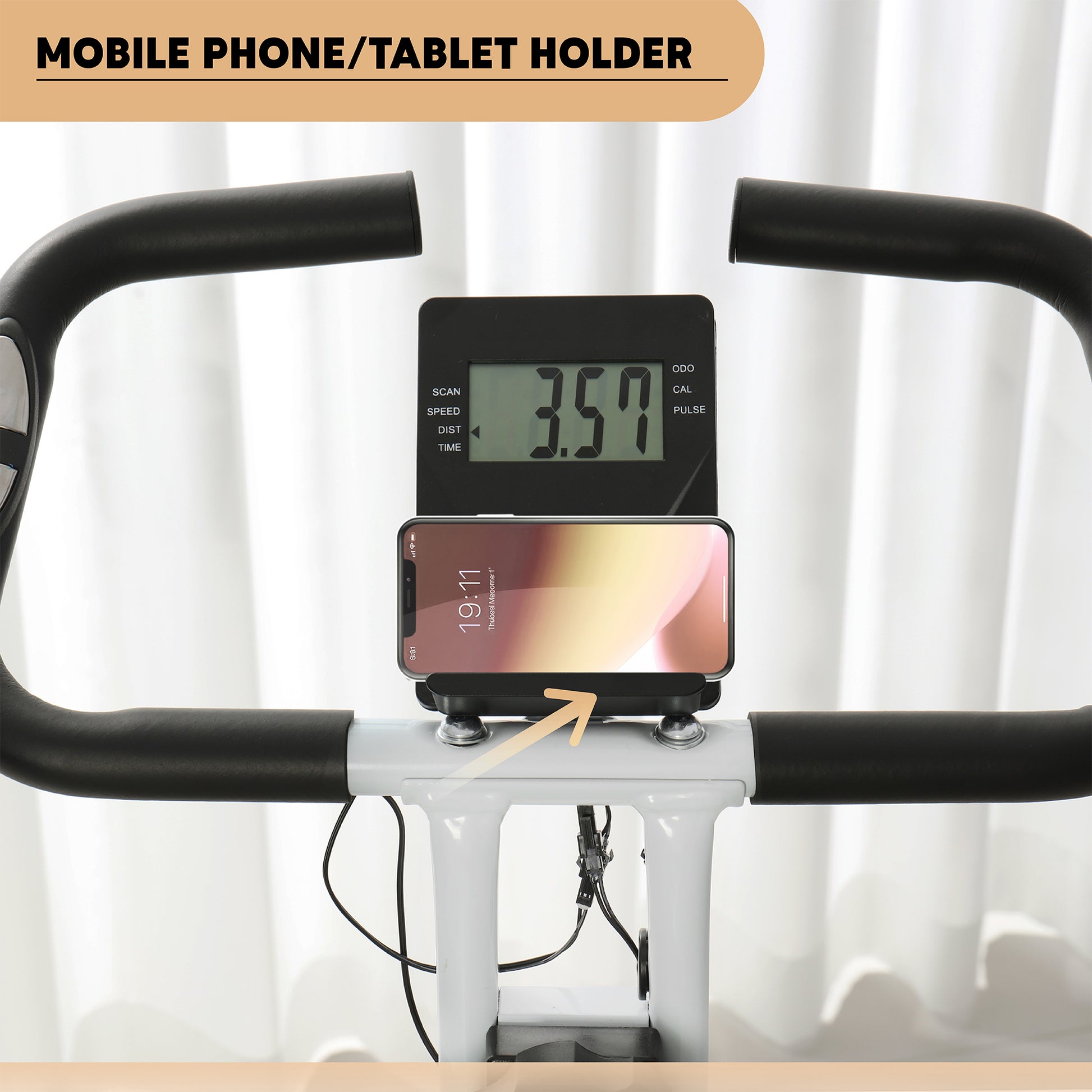 Folding Exercise Bike with 8-Level Magnetic Resistance